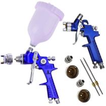 Kit 2X Pistolas Pintura Hvlp Bicos 1.4 1.7Mm Profissional Kit 2X Pistolas Pintura Hvlp Bicos 1.4 1.7Mm Profissional