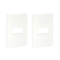 Kit 2x Placa 4X2 1 Módulo S730101004 Branco Orion Schneider