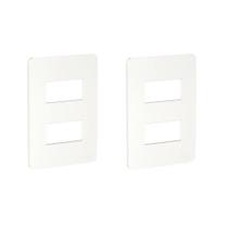 Kit 2x Placa 4X2 2 Módulo Branco Orion Schneider com Suporte