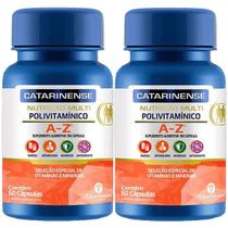 Kit 2X Polivitamínico A-Z Multi - 60 Cápsulas - Catarinense Nutrição Kit 2X Polivitamínico A-Z Multi - 60 Cápsulas - Catarinense Nutrição