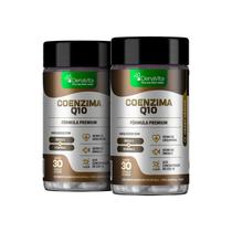 Kit 2x Pote Coenzima Q10 + Ômega 3 + Vitamina E, Coq10, Tcm - Vegano - Denavita