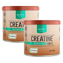 Kit 2x Potes Creatine Monohidratada Creapure Suplemento Alimentar Natural - 300g Creatina 100% Pura Nutrify Original