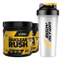 Kit 2x Pré Treino Nuclear Rush 100g + Coqueteleira Bodyaction