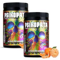 Kit 2x PréTreino Psikopata 300g Energia Máxima Tangerina