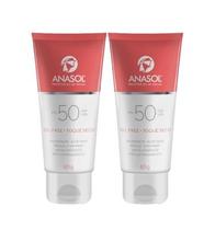 Kit 2x Protetor Solar Facial Anasol Fps50 Toque Seco C/60G