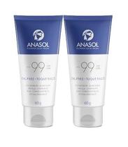 Kit 2x Protetor Solar Facial Anasol Fps99 Toque Seco 60G