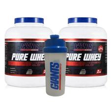 Kit 2X Pure Whey 2Kg Morango Protein Giants