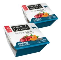 Kit 2x Ração Úmida Fórmula Natural Fresh Meat Gourmet Cão Carne 70g