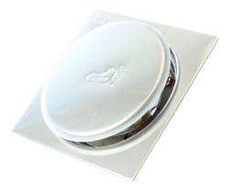 Kit 2x Ralo Inteligente Banheiro Inox Clickup Quadrado 15x15