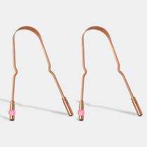 Kit 2x Raspadores De Lingua 100% Cobre Puro C Identificador