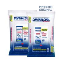 Kit 2x Refil Lenços Panos Umedecidos Álcool Coperalcool 50 Unidades