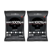 Kit - 2x Refil Whey 100% Hd 900g - Black Skull