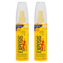 Kit 2x Repelente de Insetos Exposis Infantil Criança Com Icaridina Spray 100ml