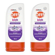 KIT 2X Repelente de Insetos OFF Kids 200ml Loção Cheirinho Gostoso 4Hrs Prot 2 Anos Infantil Criança KIT 2X Repelente de Insetos OFF Kids 200ml Loção Cheirinho Gostoso 4Hrs Prot 2 Anos Infantil Criança