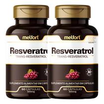 Kit 2x Resveratrol (Trans-Resveratrol) 60 Capsulas 500mg Melfort Kit 2x Resveratrol (Trans-Resveratrol) 60 Capsulas 500mg Melfort