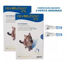 Kit 2x Revolution Para Gatos De 2,6kg A 7,5kg Antipulgas Original
