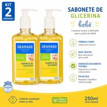 Kit 2x Sabonete Líquido de Glicerina Granado Bebê 250ml Suave Hidratante e Seguro para Uso Diário Kit 2x Sabonete Líquido de Glicerina Granado Bebê 250ml Suave Hidratante e Seguro para Uso Diário