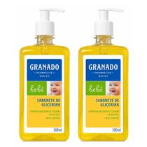 Kit 2x Sabonete Líquido de Glicerina Granado Bebê 500ml Suave Hidratante e Seguro para Uso Diário Kit 2x Sabonete Líquido de Glicerina Granado Bebê 500ml Suave Hidratante e Seguro para Uso Diário