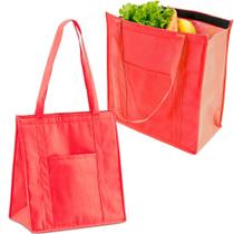 Kit 2x Sacola Térmica 18 Litros Ecológica em TNT TopGet Vermelho