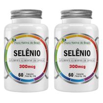 Kit 2x Selênio 300ug 60 Capsulas Flora Nativa