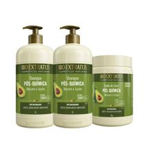 Kit 2x Shampoo 1L + Máscara 1kg Pós Quimica Bio Extratus - TRATAMENTO RESTAURADOR