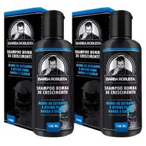 Kit 2x Shampoo Para Barba Limpeza Fortalecimento Barba Robusta