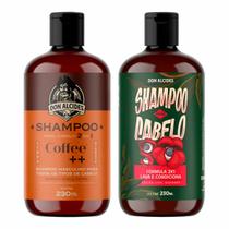 Kit 2x Shampoo Para Cabelo Guaraná e Cofee 230ml Don Alcides