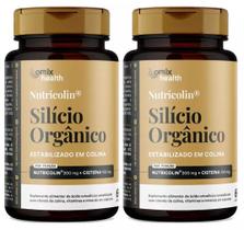 Kit 2x - Silício Orgânico - 60 Cápsulas - Omix - Sem sabor Kit 2x - Silício Orgânico - 60 Cápsulas - Omix - Sem sabor