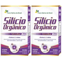 KIT 2X Silício Orgânico SiliciuMax + Vitaminas 500mg 60 Cápsulas - Flora Nativa