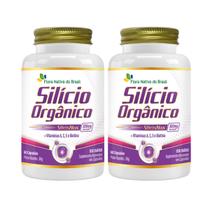 Kit 2x Silício Orgânico Vitaminas A C E Biotina 60 Capsulas 500mg Flora Nativa Kit 2x Silício Orgânico Vitaminas A C E Biotina 60 Capsulas 500mg Flora Nativa