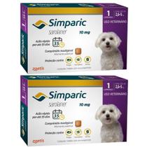 Kit 2X Simparic 10 Mg Cães 2,6 A 5 Kg 1 Comp - Antipulgas