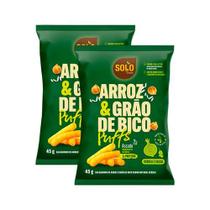 Kit 2X: Snack Puffs Arroz e Grão de Bico Cebola e Salsa Solo Snacks 45g