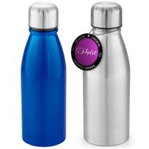Kit 2x Squeeze Alumínio 500 ml Wave TopGet Azul e Prata