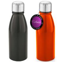 Kit 2x Squeeze Alumínio 500 ml Wave TopGet Chumbo e Laranja Kit 2x Squeeze Alumínio 500 ml Wave TopGet Chumbo e Laranja