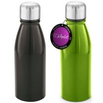 Kit 2x Squeeze Alumínio 500 ml Wave TopGet Chumbo e Verde Kit 2x Squeeze Alumínio 500 ml Wave TopGet Chumbo e Verde
