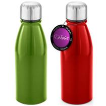 Kit 2x Squeeze Alumínio 500 ml Wave TopGet Verde e Vermelho Kit 2x Squeeze Alumínio 500 ml Wave TopGet Verde e Vermelho