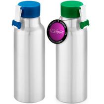 Kit 2x Squeeze Alumínio 570 ml Phase TopGet Azul e Verde Kit 2x Squeeze Alumínio 570 ml Phase TopGet Azul e Verde