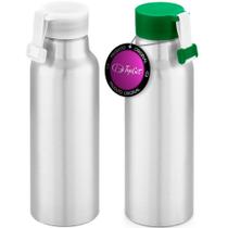 Kit 2x Squeeze Alumínio 570 ml Phase TopGet Branco e Verde Kit 2x Squeeze Alumínio 570 ml Phase TopGet Branco e Verde