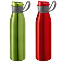 Kit 2x Squeeze Alumínio 650 ml Capri TopGet Verde e Vermelho Kit 2x Squeeze Alumínio 650 ml Capri TopGet Verde e Vermelho