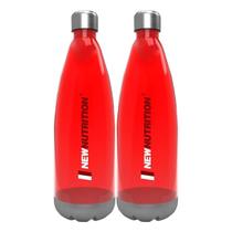 Kit 2X Squezze Plástica com Inox - 700ml Vermelha - NewNutrition