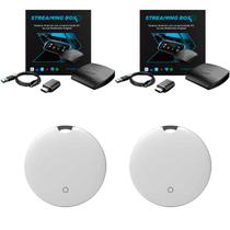 Kit 2x Streaming Box Soft Para Carros + 2x Tag Rastreador Localizador de Objetos Malas Gps Faaftag
