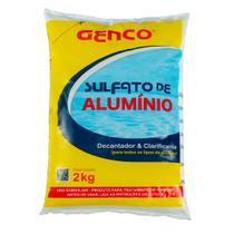 Kit 2x Sulfato de Alumínio Genco 2Kg Manutenção e Limpeza de Piscinas
