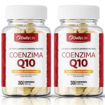 Kit 2x Suplemento Alimentar de Coenzima Q10 100mg - Sem Glúten, Ideal para Adultos, 30 Comprimidos