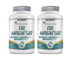 Kit 2x Suplemento Alimentar Tri Magnésio 500mg 60 cápsulas Flora Nativa