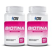 Kit 2x Suplemento Biotina 60 cápsulas PRO LIFE Kit 2x Suplemento Biotina 60 cápsulas PRO LIFE