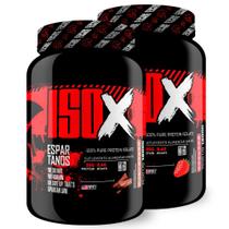 Kit 2x Suplemento em pó Whey Protein Isolado ISO X 100% Pure Isolate 1800G - Espartanos Suplementos