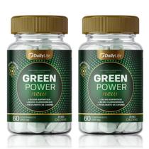 Kit 2x Suplemento Green Power New - Com Ácido Aspártico, Picolinato de Cromo, Ácido Clorogênico, Fibras e Vitaminas C e K - 60 Comprimidos Kit 2x Suplemento Green Power New - Com Ácido Aspártico, Picolinato de Cromo, Ácido Clorogênico, Fibras e Vitaminas C e K - 60 Comprimidos