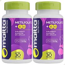 Kit 2x Suplemento Metilfolato + Vitaminas B6 B12 30 Cápsulas