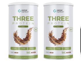 Kit 2x Suplemento Whey Protein Vegano Three Protein Vegan 540g - Central Nutrition Sabor:Café Kit 2x Suplemento Whey Protein Vegano Three Protein Vegan 540g - Central Nutrition Sabor:Café