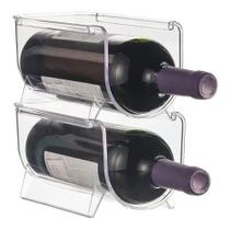 Kit 2x Suporte Organizador De Garrafas Empilhável Vinho